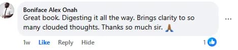 Boniface Alex Onah testimonial screenshot